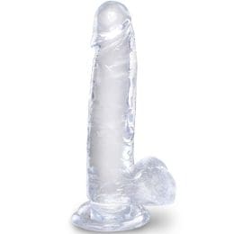 KING COCK - CLEAR REALISTIC PENIS WITH BALLS 15.2 CM TRANSPARENT